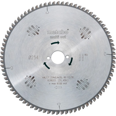 Metabo Pílový kotúč HW/CT 254x30, 80FZ/TZ 5°