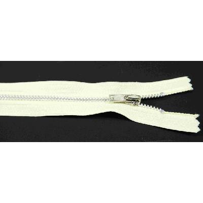 Nedeliteľný kovový strieborný zips č.3 viac farieb - dĺžka (16 - 20 cm) 20 cm Banánovo žltá