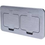 Solight 5B323 - Екстериорен двоен подов контакт за вграждане IP55 ъглов (SL1483)