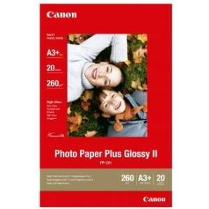 Canon Photo Paper Plus Glossy PP-201 2311B021, 275 g/m2, A3+, 20 бр. , гланцирана, мастиленоструйна, бяла, фотохартия (2311B021)
