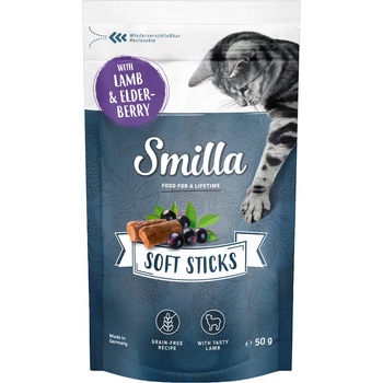 Smilla 3х50г Soft Sticks Smilla, лакомство за котки - агнешко и бъз