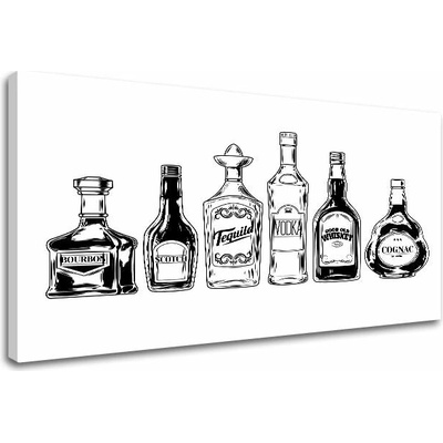 Obraz na stenu s textom Drinks - 40x80 cm