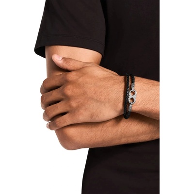 Emporio Armani гривна мъжка от кожа Eagle Logo (EGS3299040)