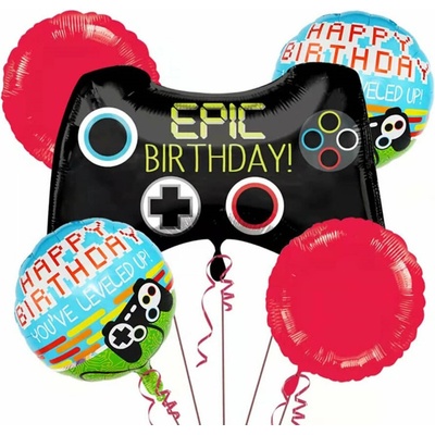 Fóliový balónik set Happy Birthday Gamer 9086