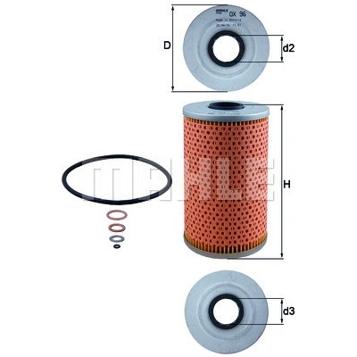 Olejový filter MAHLE ORIGINAL OX 96D (OX96D)