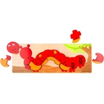 Bigjigs Toys Дървен пъзел с числа Bigjigs - Гъсеничка (BJ745) - baby