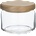 Ocean OCEAN-Стъклен буркан с дървен капак 325ml Ø9.2xh7.5cm (5B02511G0001) (011434)