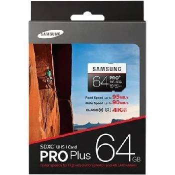Samsung Pro Plus SDXC 64GB Class 10 UHS-I U3 MB-SD64D/EU