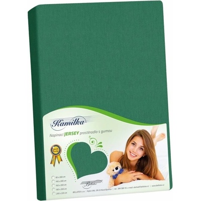 Bellatex Jersey prostěradlo tmavě zelené 160x200
