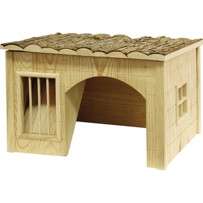 Kerbl Domeček pro králíky z přírodního dřeva 42 x 34,5 x 27 cm