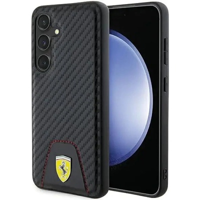 Ferrari Кейс Ferrari Carbon Stitched Bottom за Samsung Galaxy S24, черен (3666339242565)