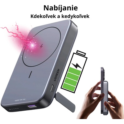 Ugreen 10000mAh 15086 sivá