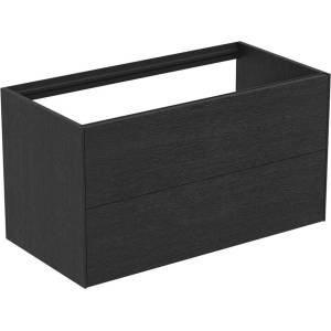 Ideal Standard Atelier Conca стенен шкаф за шкафове, тъмен дъб, 2 чекмеджета, 100 см (T4357Y4)
