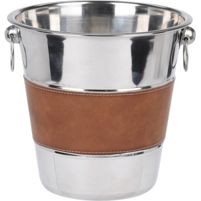Excellent Houseware Kbelík na šampaňské z nerezové oceli, stříbrný