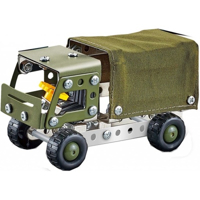 Alltoys Kovová stavebnice vojenské auto 116 ks