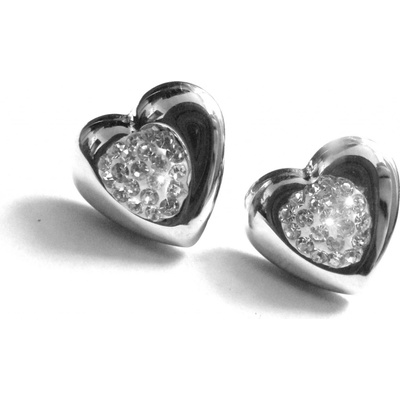 Steel Jewelry náušnice srdce z chirurgické oceli NS151104