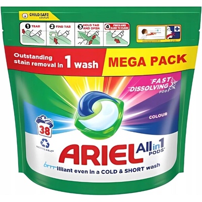 Ariel Allin1 Pods Color prací kapsle na barevné prádlo 38 PD