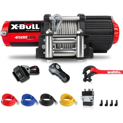Elektrický ATV naviják 2,04t 12V ocelové lano 13m X-BULL HRW4500SA