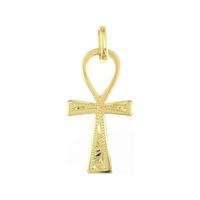 Infinitysilver Stříbrný pozlacený přívěsek nilský kříž 44179G