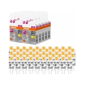 OSRAM LED BASE PIN MICRO, value pack with 50 low-voltage bulbs, replaces conventional 10W PIN special lamps, warm white (2700K), 1W, G4 base, matt glass, not dimmable, ultra-compact - 4099854340291
