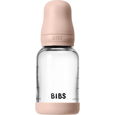 BIBS Baby Glass Bottle Round Latex шише против колики Blush 120ml