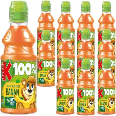 Kubuś 100 % Sok 100 % banán mrkva jablko 12 x 300 ml