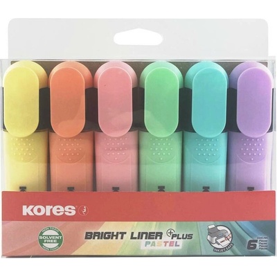 Kores Bright Liner Pastel 6 ks 270553