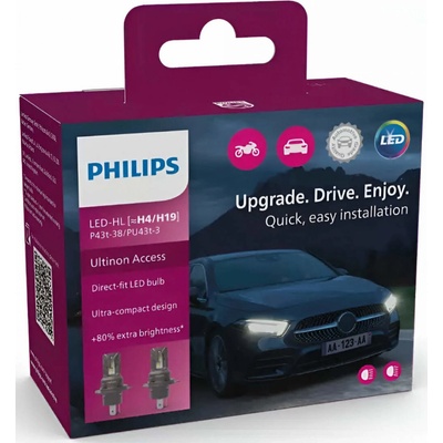 Philips LED U2500 CX H4/H19 P43t-38/PU43t-3/20W/12V 2 ks