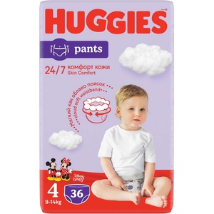 Huggies Пелени гащи Huggies Little Movers - Размер 4, 9-14 kg, 36 броя (5029053564371)