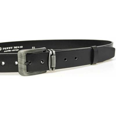 Belts 507-KOV-HL-60 kožený pásek černý