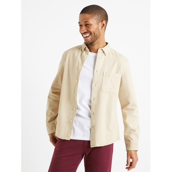 Celio Кремава мъжка дънкова риза Celio Daindie Celio | Byal | МЪЖЕ | S