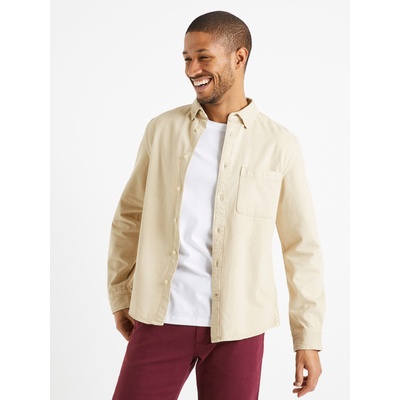 Celio Кремава мъжка дънкова риза Celio Daindie Celio | Byal | МЪЖЕ | S