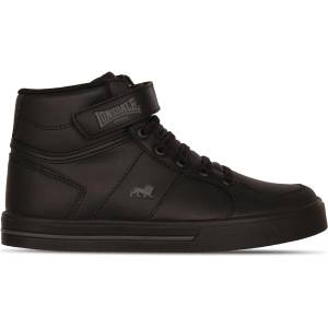 Lonsdale Детски високи кецове Lonsdale Canons Childrens Hi Top Trainers - Black/Charcoal