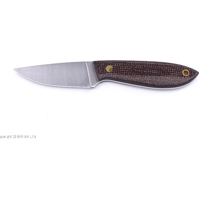 Brisa Bobtail 80-Bison micarta 12C27 Flat Sheath Bobtail 80 Leather BRS