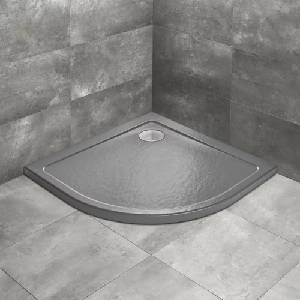 Radaway Doros A Stone полукръгло душ корито 90x90 см антрацит акрил (SDRA9090-01-64S)