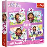 Trefl Пъзел Trefl 4 в 1 - Къщичката за кукли на Габи (34620) - ozone