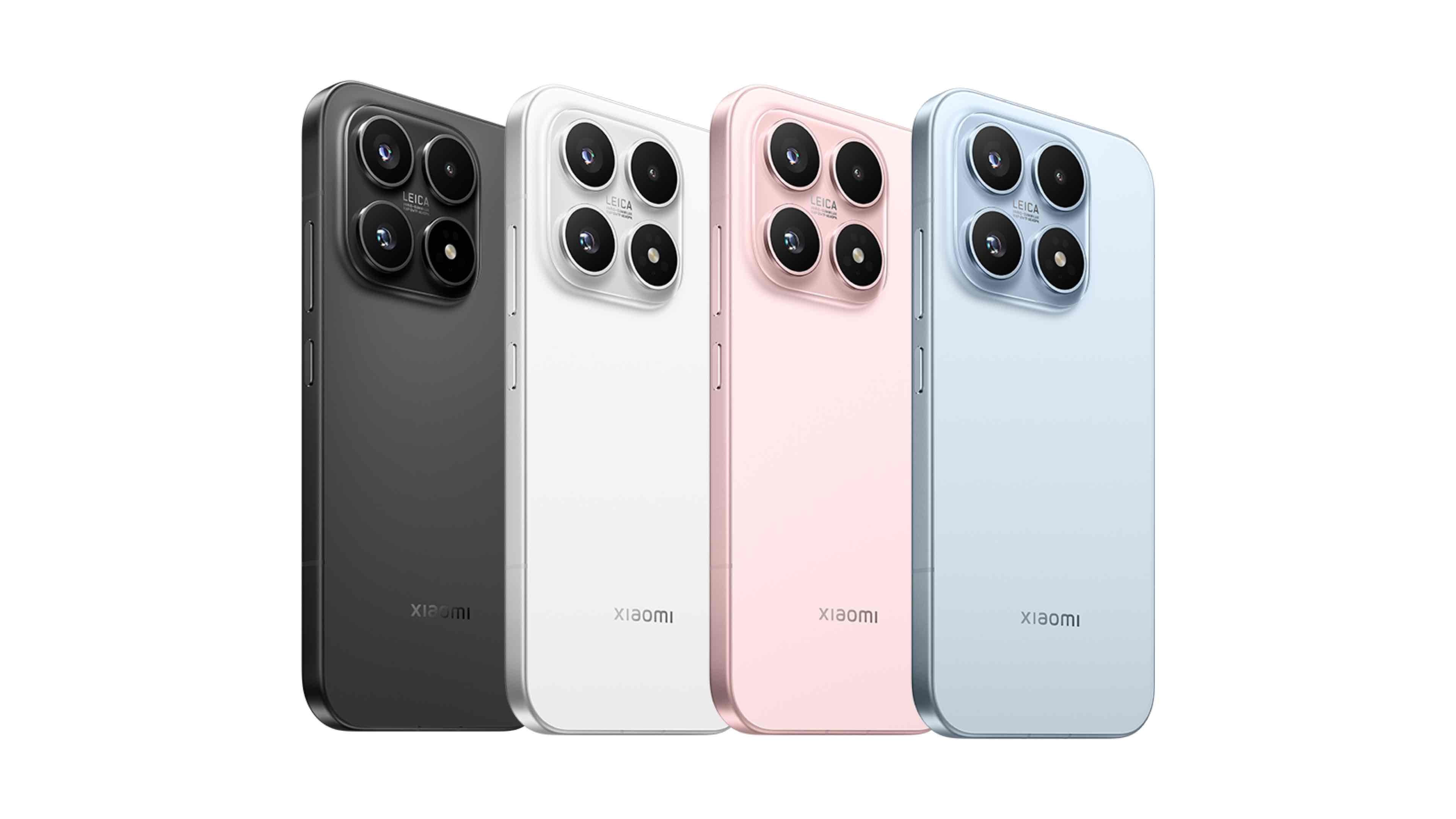 Xiaomi 17 fekete, fehér, alpesi rózsaszín és jegeskék színben