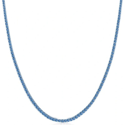 SAVICKI Тенис колие Luminy 2, 5 мм: бяло злато, сини сапфири