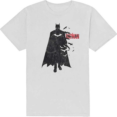 DC Comics tričko The Batman Distressed Figure biele