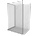 Mexen Kioto душ панел Walk-in 120 x 70 cm, черна рамка, бяла - 800-120-212-20-70-070 (800-120-212-20-70-070)