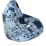Pufrelax Пуф круша, 220л. , Nirvana Hobbit, Motherboard, Водоустойчив, Перящ се калъф, Пълнеж от Полистиролни перли, принт