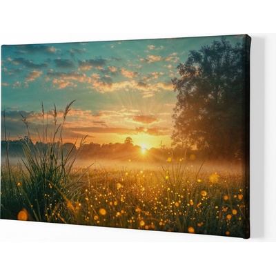 Obraz na plátně - Už se smráká nad loukou FeelHappy.cz Velikost obrazu (šířka x výška): 60 x 40 cm
