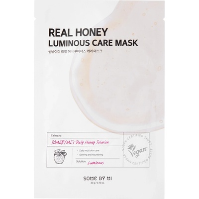 Some By Mi Real Honey Luminous Care Mask Rozjasňujúca plátienková maska 20 g