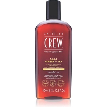 American Crew 3 in 1 Ginger + Tea 3 в 1 шампоан, балсам и душ гел за мъже 450ml