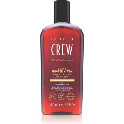 American Crew 3 in 1 Ginger + Tea 3 в 1 шампоан, балсам и душ гел за мъже 450ml