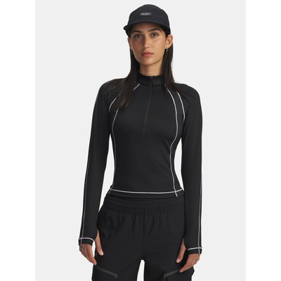 Дамска тениска Under Armour UA ColdGear Textured 1/2 Zip-BLK Under Armour | Cheren | ЖЕНИ | XS