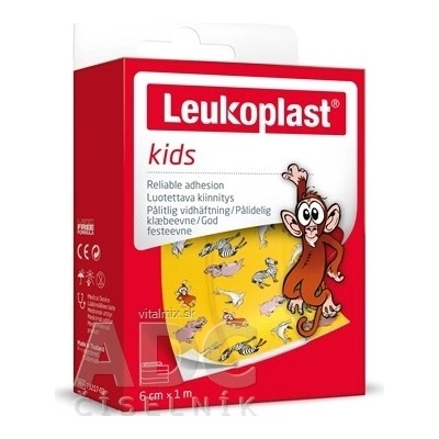 Leukoplast KIDS náplast na rány, 6cm x 1m, pás, (inov.2020 / 2021) 1 ks