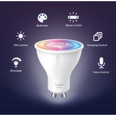 TP-Link Múdra žiarovka Tapo L630 GU10, 3,7W, 230V, cez IP, stmievateľná, 2200K až 6500K