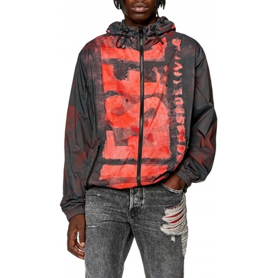 Diesel bunda J-WARRETT-LOGO-LOGO JACKET BLACK