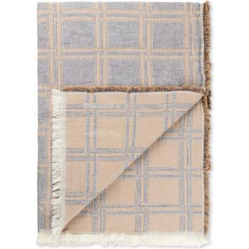 Elvang Dahlia одеяло, 130 x 180 см, синьо-бежово (50005-CB)